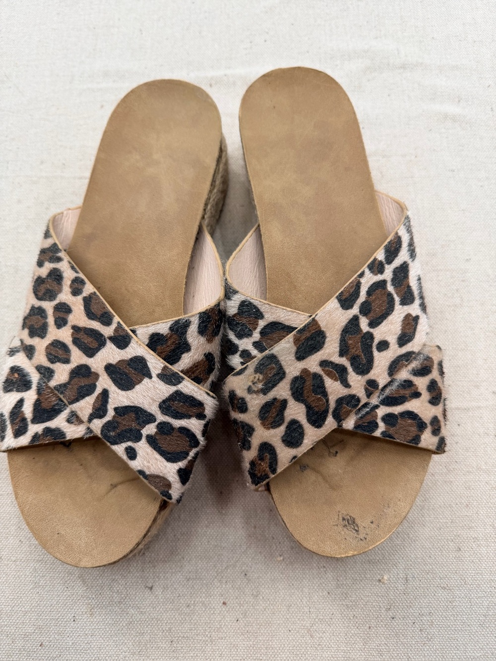 Leopard Print Slide Sandals - Women's Animal Print Comfort Slides